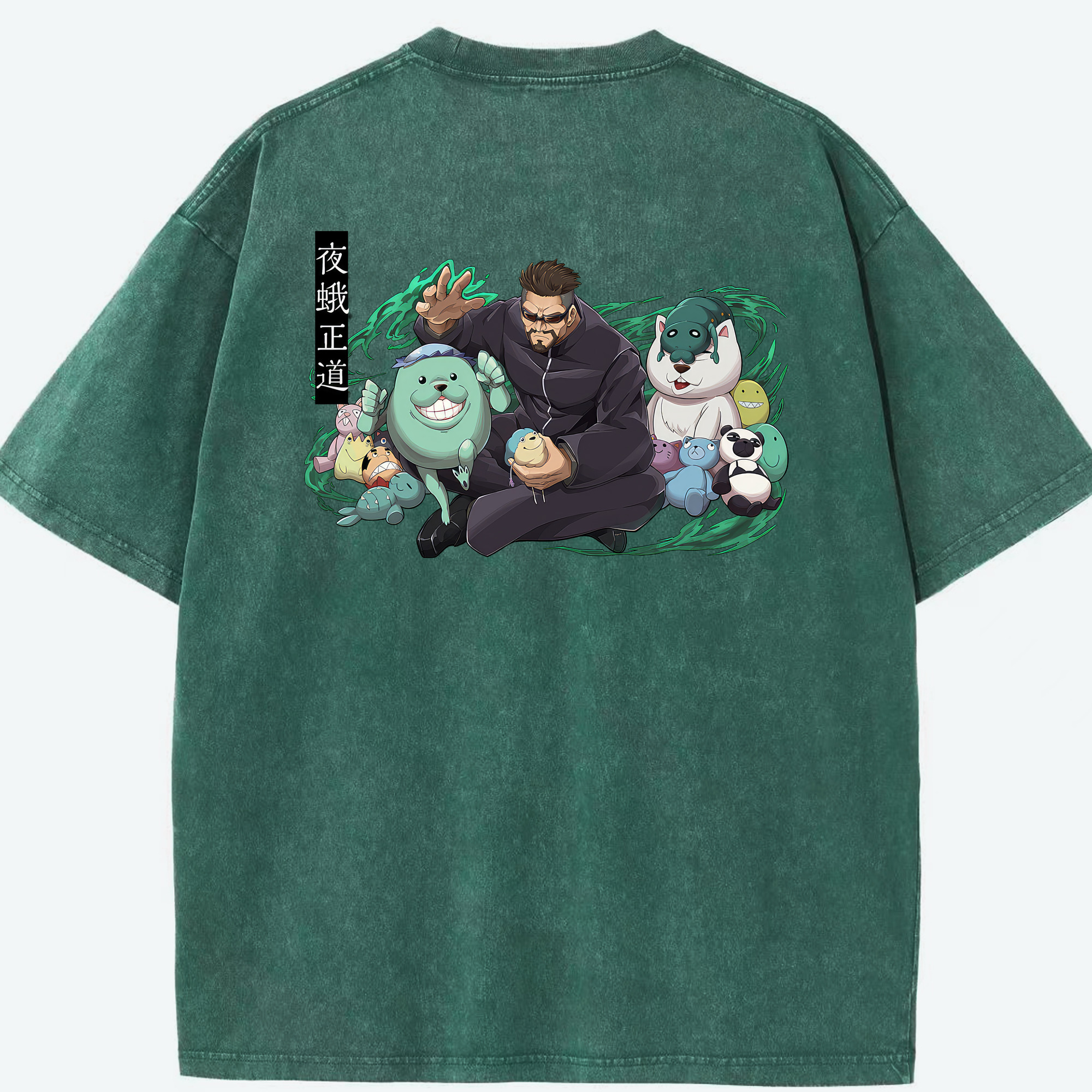 （画像用） 呪術廻戦 Jujutsu Kaisen 綿100% ヴィンテージ風 半袖Tシャツ（背面プリント）